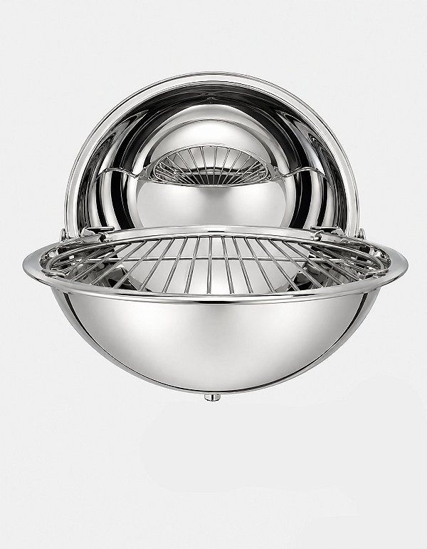 Churrasqueira Náutica Redonda Overboat em em Aço Inox 304 38cm (Avulsa) 320