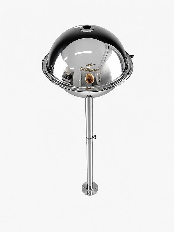 Churrasqueira Náutica em Aço Inox 304 Overboat P-320 com Pedestal (Popa)