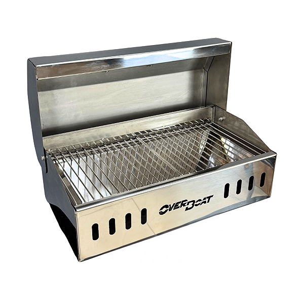 Churrasqueira Náutica Retangular Overboat R-460 em Aço Inox 304 (Unidade Avulsa)