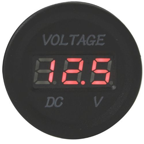 Voltímetro Digital Náutico Redondo 12V/24V (5-30V) - Preto