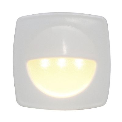 Luz de Cortesia Náutica 3 LEDs Branco Quente com Acabamento Branco LC-04