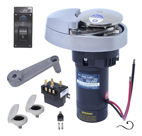 Kit Guincho Elétrico de Âncora South Pacific 700W para Barcos 18 a 30 Pés VA600