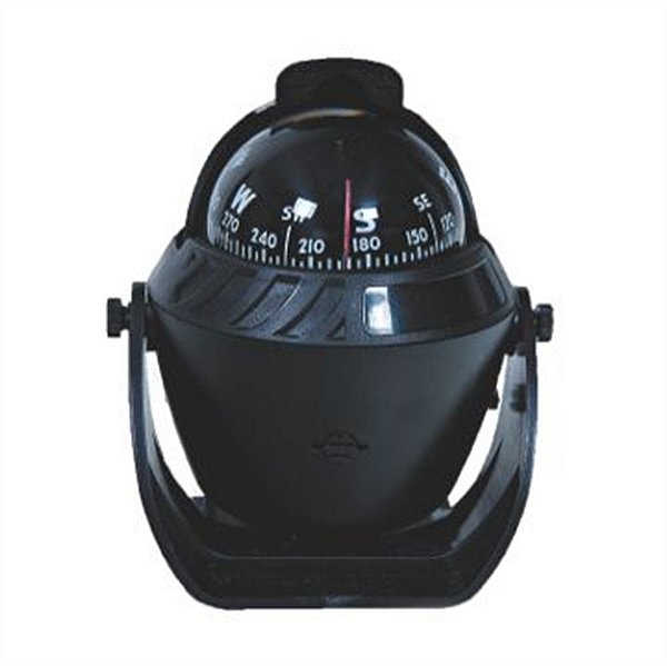 Bússola de Painel Profissional Sobrepor Preta com Iluminação 12V