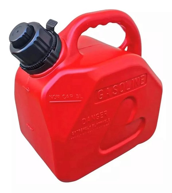 Galão Tanque de Combustível Portátil LifeK 5 Litros com Bico Automático