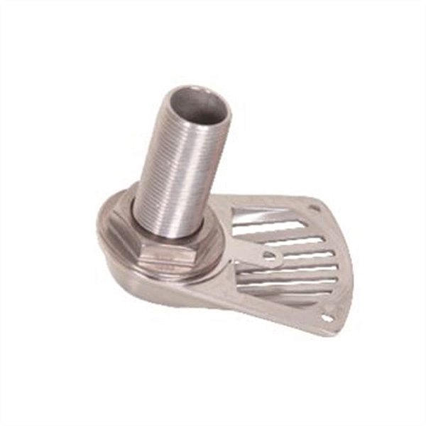 Entrada de Água Passa-Casco em Aço Inox 304 com Grade 1 Polegada