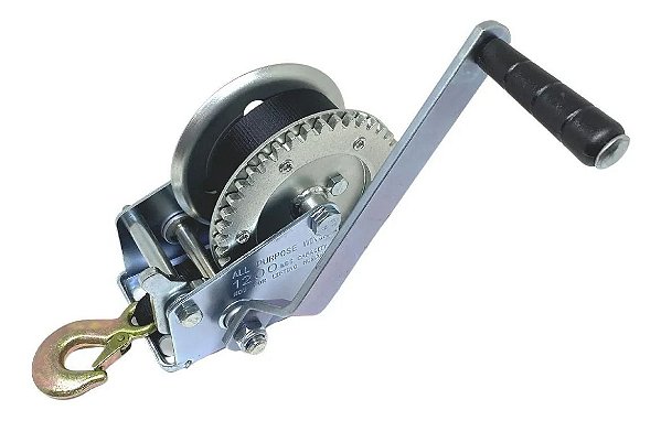 Guincho Manual para Carreta Náutica 1200 Lbs com Cinta de 7 Metros