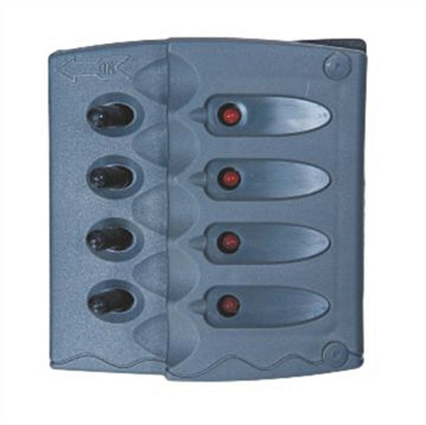 Painel Interruptor Náutico 4 Botões 12v Lancha