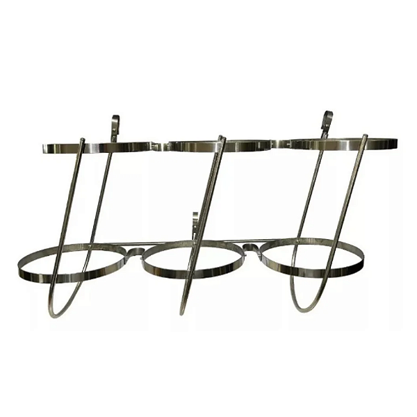 Suporte Porta Defensas Triplo Overboat em Aço Inox 304 para G5/F2/F3