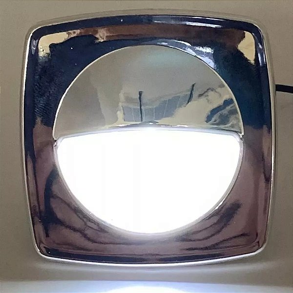 Luz de Cortesia Náutica 3 LEDs Branco Frio com Acabamento Cromado
