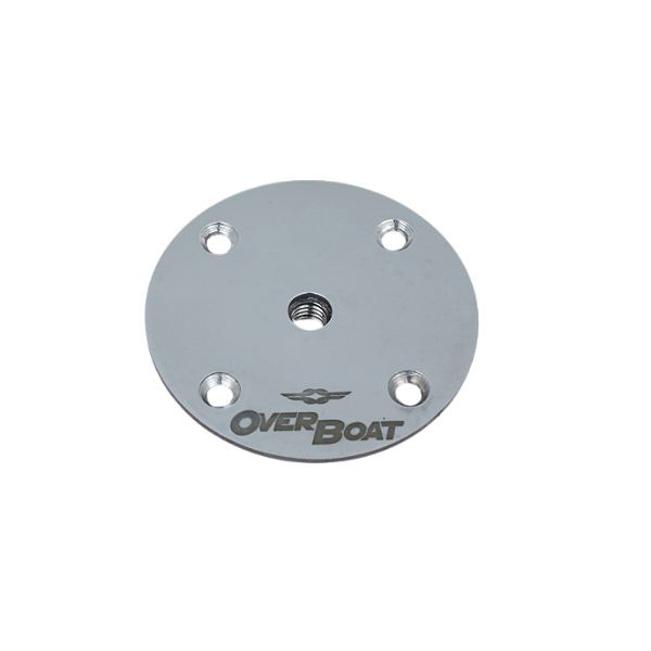Base Flange Overboat Compacta em Inox para Churrasqueira Rosca 1/2"