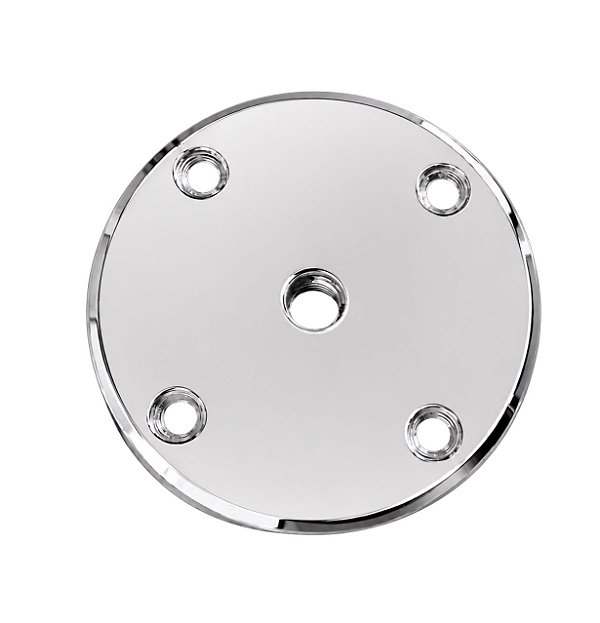 Base Flange Overboat Compacta em Aço Inox 304 para Churrasqueira Rosca 1/2"