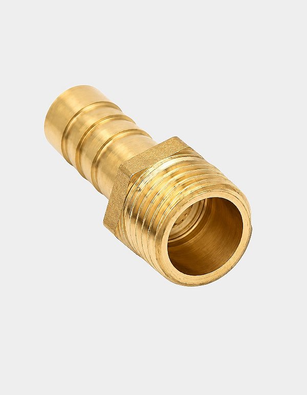 Conexão Niple Latão 1/4" NPT para Mangueira 5/16" (8mm) - Filtro de Combustível