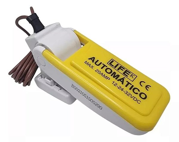 Automático para Bomba de Porão 12V/24V LifeK Chave Boia de Segurança 20A