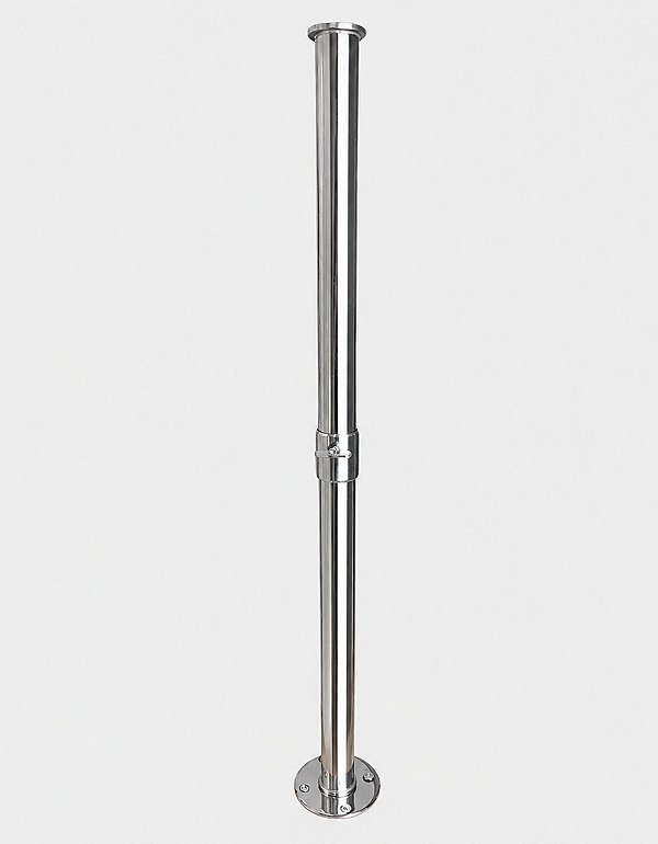 Kit Pedestal Bipartido Overboat em Aço Inox 304 com Base para Churrasqueira Náutica