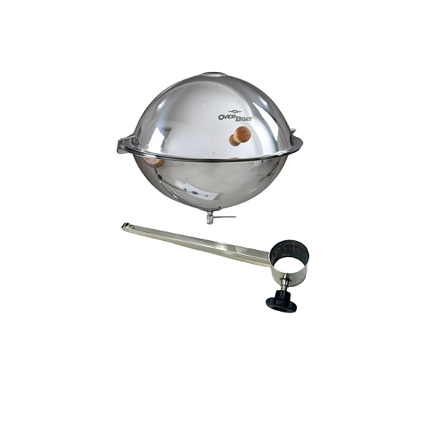 Churrasqueira Náutica Overboat para Costado em Aço Inox com Tampa Articulada