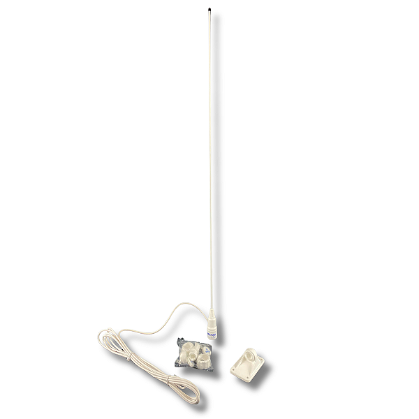 ​​​​​​​Antena VHF Marítima Banten 1,0m 3dB com Base Articulada e Cabo