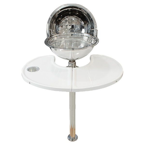 Churrasqueira Náutica em Aço Inox 304 Overboat PT-320 com Tábua Grande (72x49cm) (Popa)