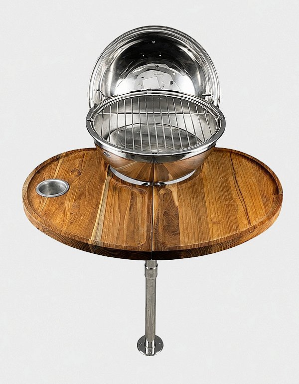 Churrasqueira Gourmet em Aço Inox 304 Overboat PT-350-72 com Tábua Extra Grande (Popa)
