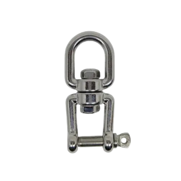 Manilha Dupla Articulada com Distorcedor em Aço Inox 316 6mm