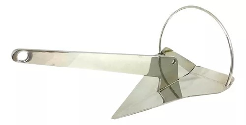 ​​​​​​​Âncora Modelo Rocna em Aço Inox 304 Overboat 1,4kg para Jet Ski e Barcos até 16 Pés