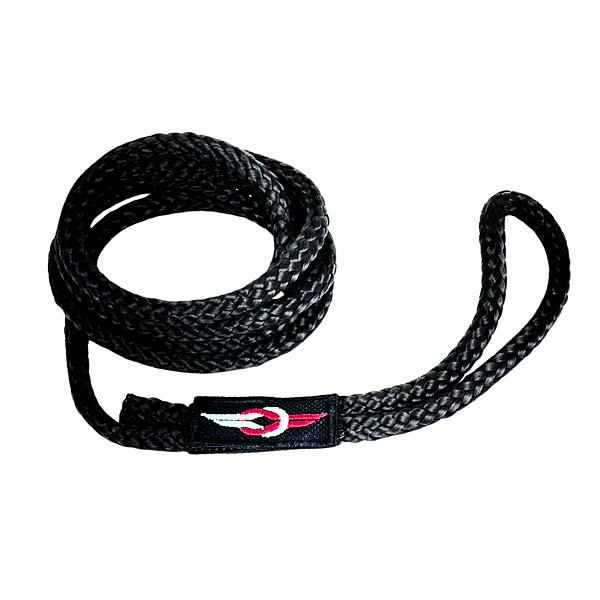 Corda Cabo para Defensa Náutica Overboat 8mm 1,40m com Alça Preto.