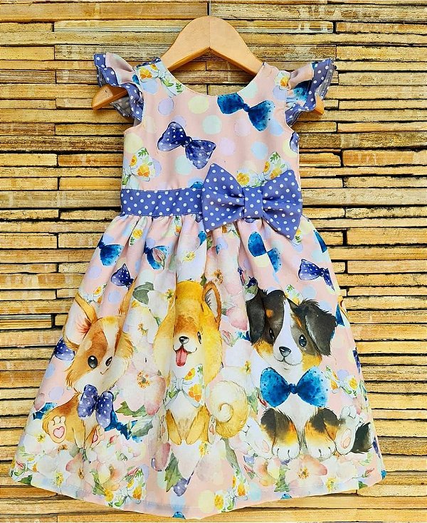 VESTIDO INFANTIL CACHORRO DE LAÇO - CAPILÉ
