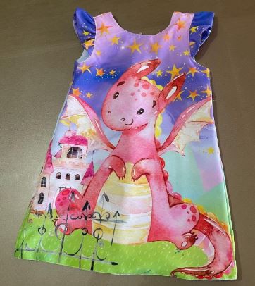 VESTIDO INFANTIL DRAGÃO COM CALDA - CAPILÉ