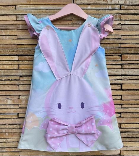 VESTIDO INFANTIL COELHO COM ORELHA - CAPILÉ