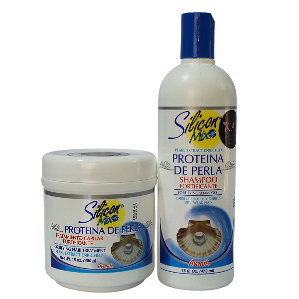 Kit Silicon Mix Fortificante Reconstrutor Proteína de Pérola Shampoo 473ml + Máscara 450g | Original