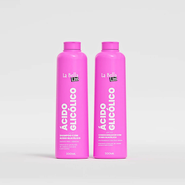 Kit Ácido Glicólico  Shampoo + Condicionador  La Bella Liss