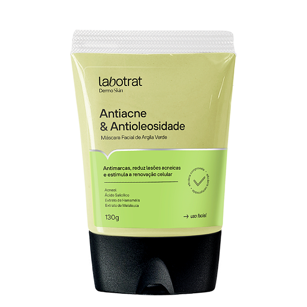 Labotrat Dermo Skin Argila Verde Antiacne & Antioleosidade  Máscara Facial 130g