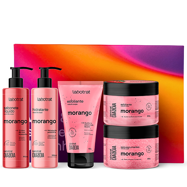 Kit Dia a Dia Labotrat  Experiência de Banho Morango Com 5 Itens