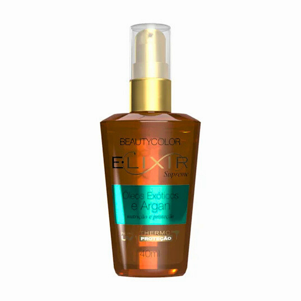 Óleo Elixir Óleos Exóticos e Argan Nutrição Intensa e Proteção Contra Danos  Beauty Color 40ml