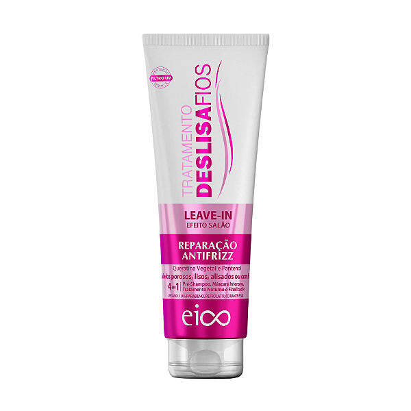 Eico Finalizador Creme Leave-in Proteção Térmica Tratamento Deslisa Fios 200ml Antifrizz Filtro UV