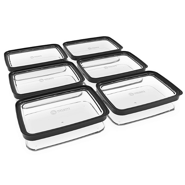 Kit Conjunto de 06 Potes Herméticos para Mantimentos Acrílico 150 – Kit 6