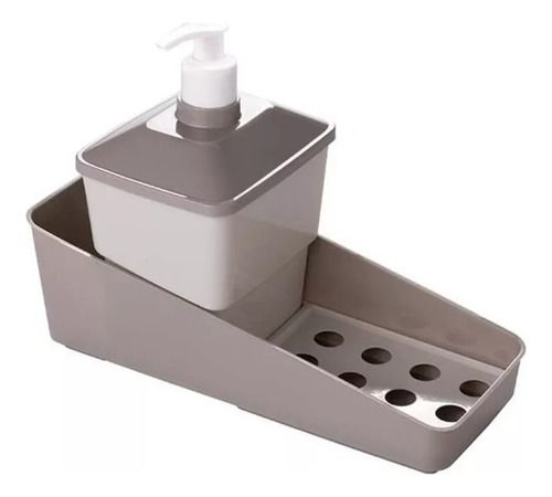 Cj Porta Detergente Plástico 600ml Sabão Esponja Plasútil