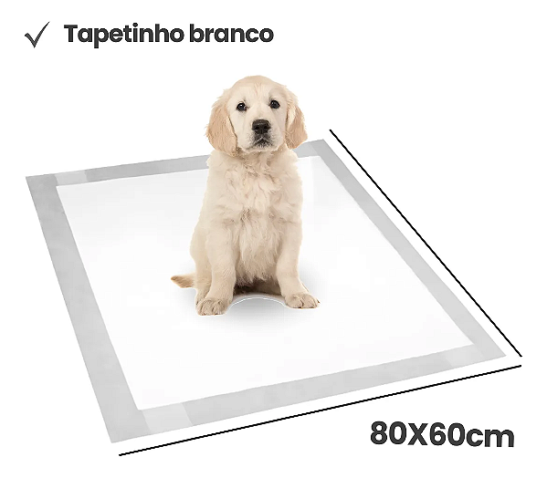 Tapete Higiênico Para Cães 60x80 C/ 30 Un