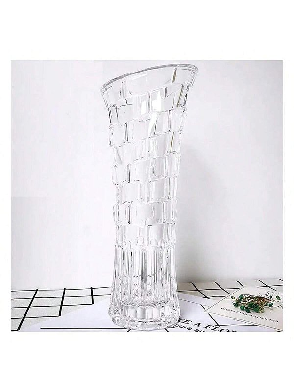 Vaso Decorativo 19cm Petrificado em Vidro Grosso Resistente