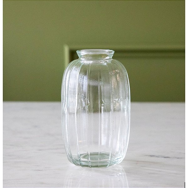 Kit 2 Vasos Decorativo em Vidro Jarrinho Flores Solitário Mesa Posta