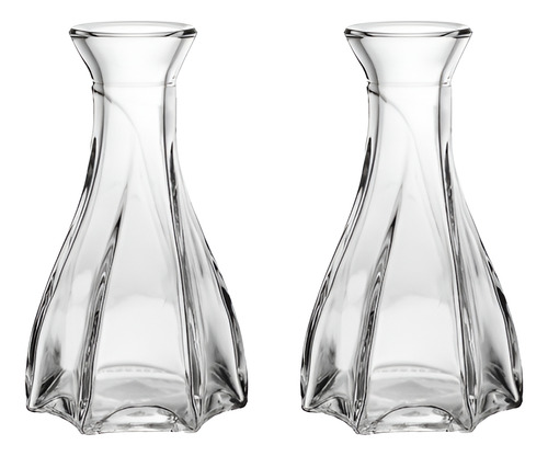 Kit 2 Vaso Decorativo 12cm Vidro Flores Solitário Resistente