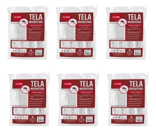 Kit 6 Tela Mosquiteira Janela Velcro Ajustável Anti Insetos