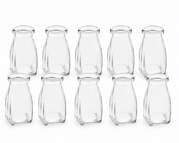 Kit 10 Vasos em Vidro Decorativo Mesa Posta Lembrancinhas