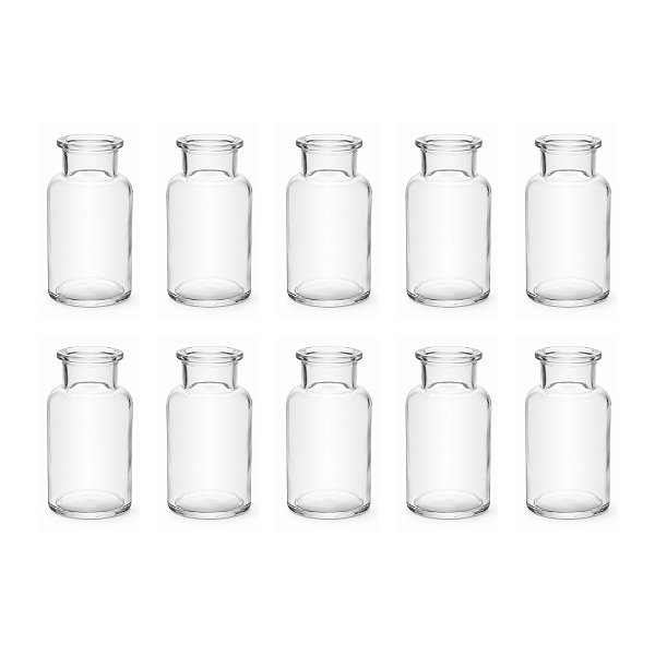 Kit 10 Vasos em Vidro Decorativo Mesa Posta Lembrancinhas