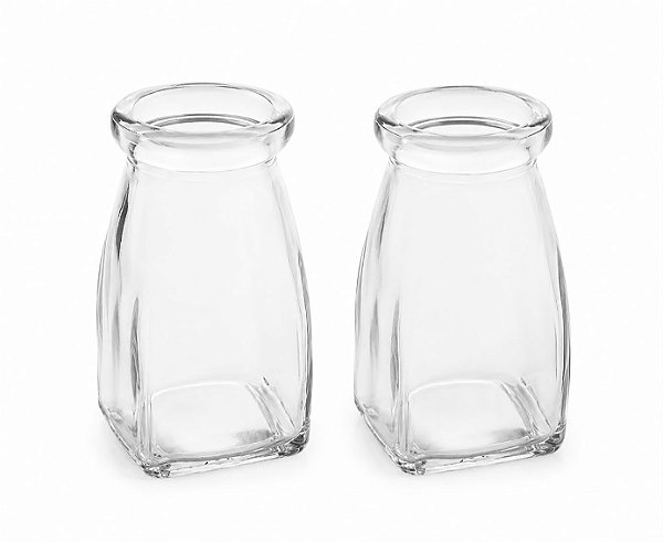 Kit 2 Vasos em Vidro Decorativo Mesa Posta Lembrancinhas