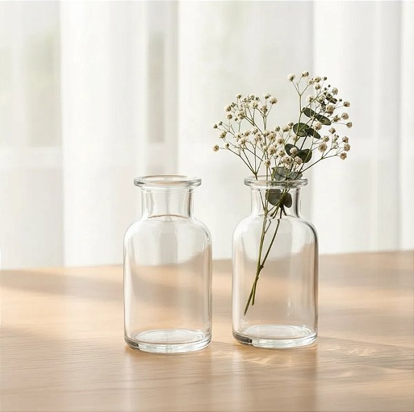 Kit 5 Vasos em Vidro Decorativo Mesa Posta Lembrancinhas