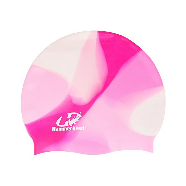 Touca De Natação Hammerhead De Silicone Infantil multicolor Rosa/Pink/Branco