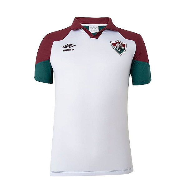 Camisa Fluminense Polo Viagem 2023 Umbro - Vrd/Grn/Brc