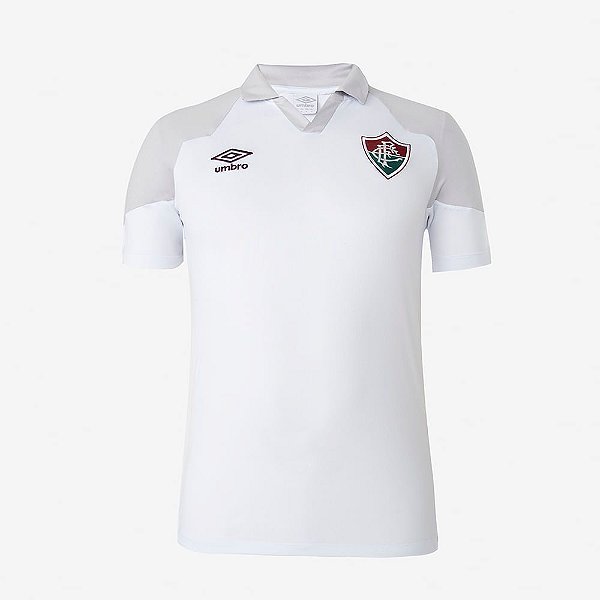 Camisa Fluminense Polo Viagem 2023 Umbro - Bco/Cnz