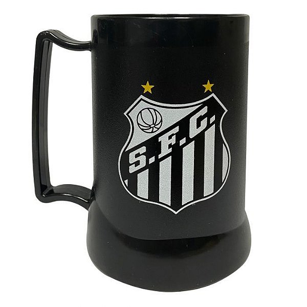 Caneca Gel Santos Escudo Preto