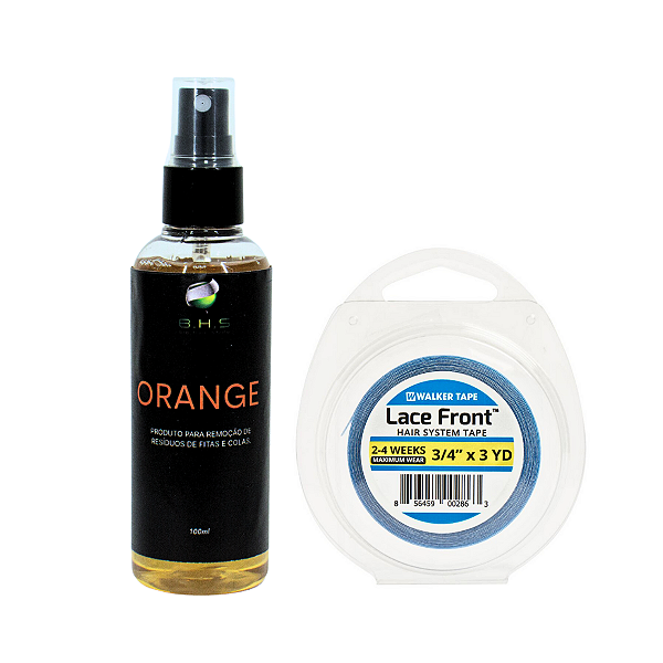 Kit De Manutenção Removedor Orange 100ml + Fita Adesiva Lace Front 3y x 1.9cm